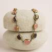 Silver Necklace with Labradorite and Rose Quartz