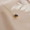 14K Gold Necklace with Smoky Quartz Stone