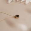 14K Gold Necklace with Smoky Quartz Stone