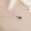 14K Gold Necklace with Kyanite Stone