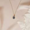 14K Gold Necklace with Kyanite Stone