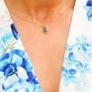14K Gold Necklace with Kyanite Stone