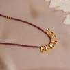 14K Gold Necklace with Garnet and Diamond Stones