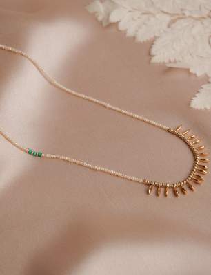 14K Gold Necklace with Pearl