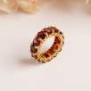 Silver Ring with Garnet Stones