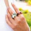 Silver Ring with Garnet Stones