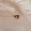 14K Gold Necklace with Ametrine Stone
