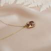 14K Gold Necklace with Ametrine Stone