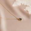 14K Gold Necklace with Moss Agate