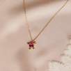 14K Gold Necklace with Tourmaline and Diamond