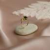 14K Gold Ring with Peridot and Pearl