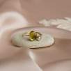 14K Gold Ring with Peridot and Pearl