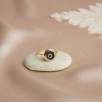 14K Gold Ring with Indigo Evil Eye