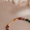 14K Gold Bracelet with Tourmaline Stone
