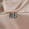 14K Gold Earrings with Sky Blue Topaz