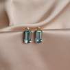 14K Gold Earrings with Sky Blue Topaz