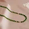 14K Gold Necklace with Chrome Diopside
