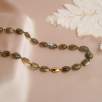 14K Gold Necklace with Labradorite Stone
