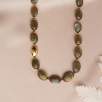 14K Gold Necklace with Labradorite Stone