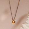 14K Gold Necklace with Labradorite and Diamond