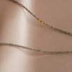 14K Gold Necklace with Labradorite and Diamond